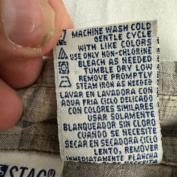 White Stag Womens Sleeveless Collared Button Front Plaid Blouse Large - Picture 5 of 5